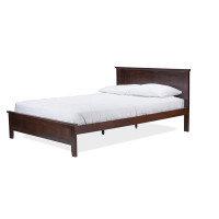 Baxton Studio SB338-Twin Bed-Cappuccino Schiuma Contemporary Twin-Size Bed